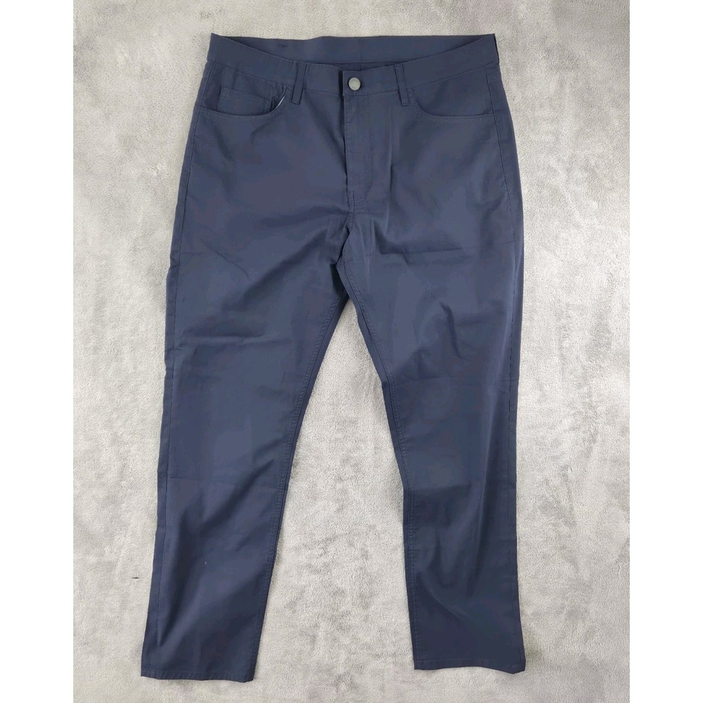 Faherty Reserve Movement 5 Pocket Pant Mens 33x30(34x30) Blue Golf Straight Leg